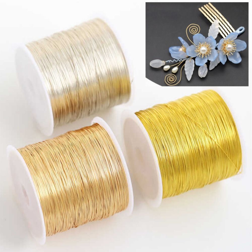 100m/rolo banhado a ouro cor p - Copper Wire Roll avaliação e preço