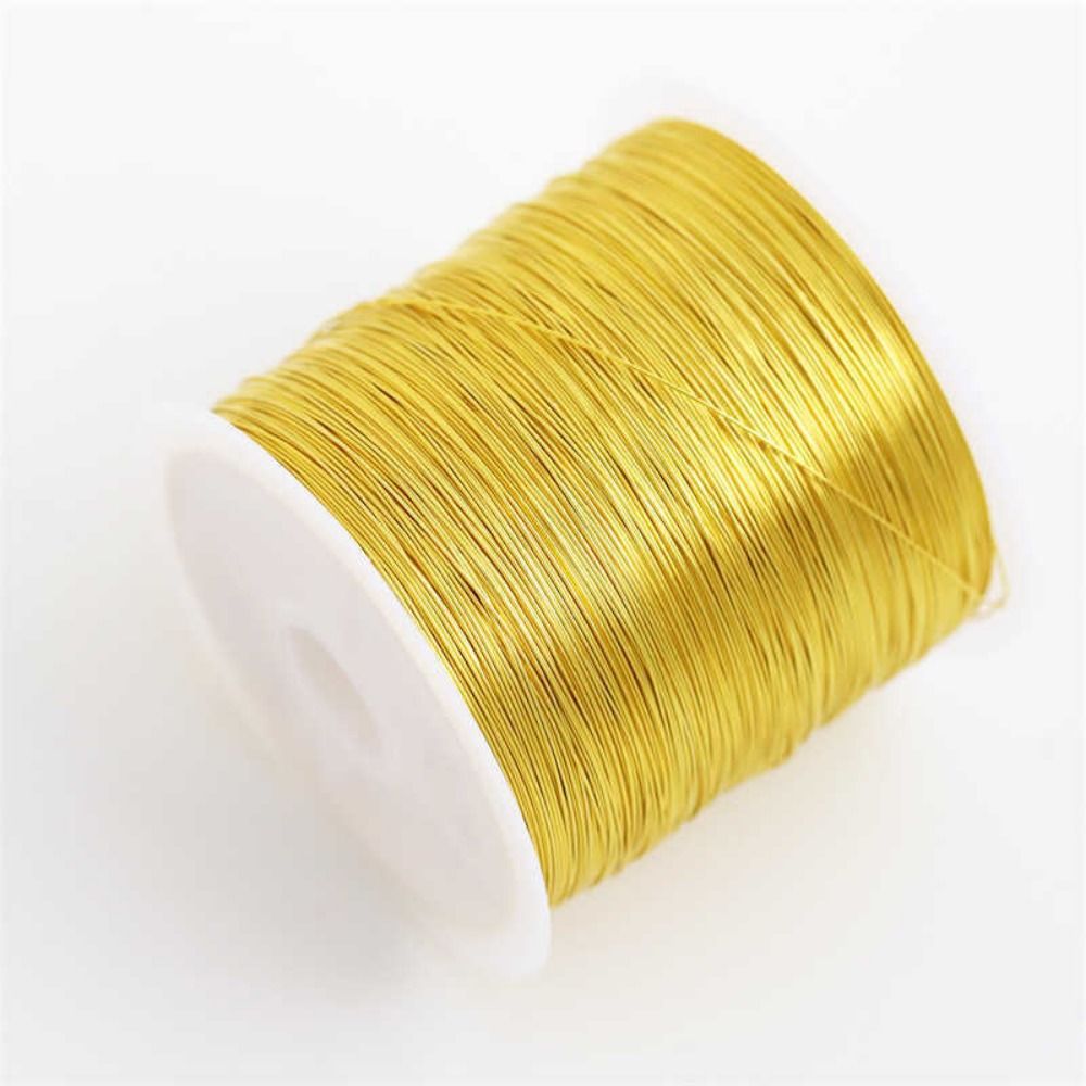 100m/rolo banhado a ouro cor p - Copper Wire Roll avaliação e preço