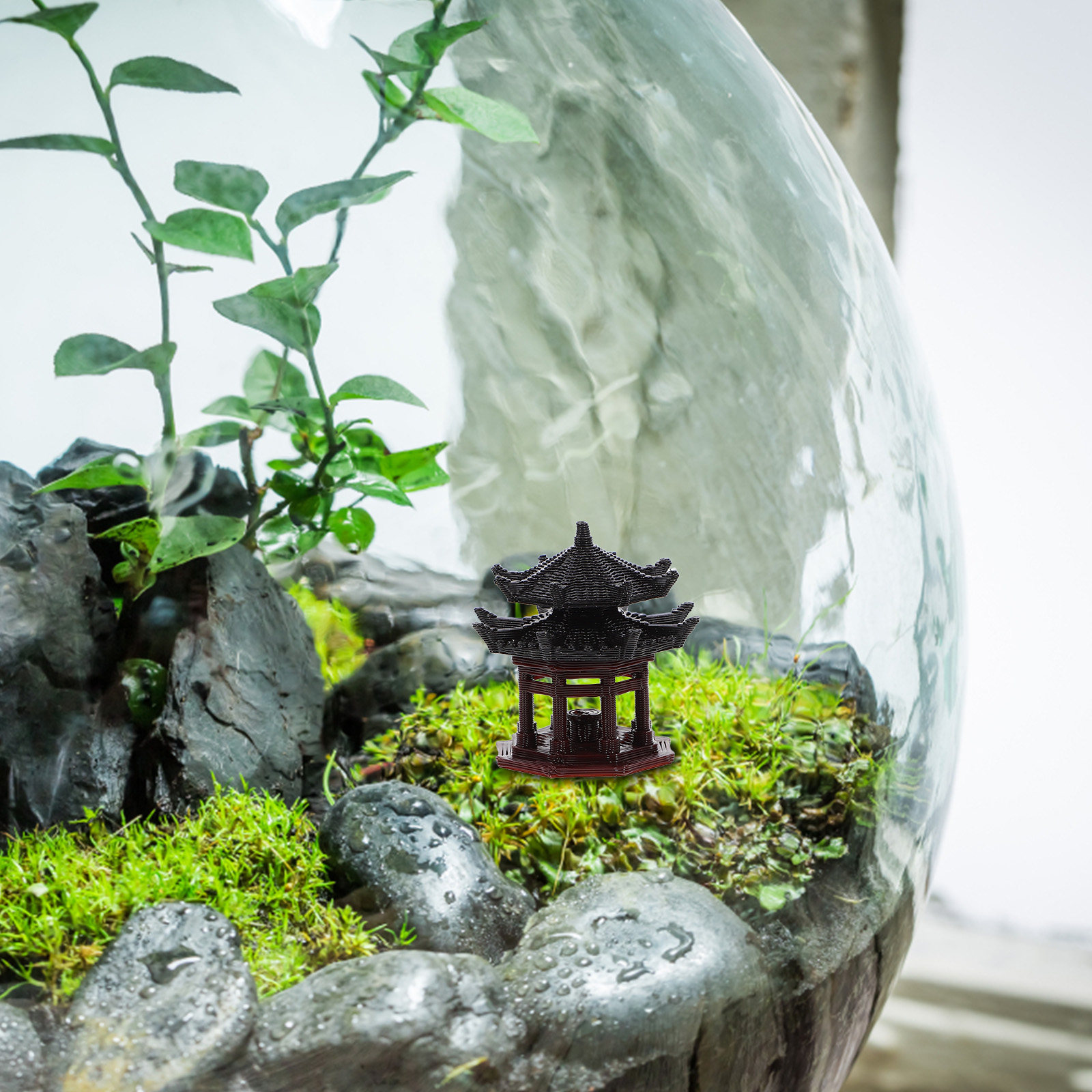 Mini Estátua de Pavilhão de Pl - Bonsai Garden Landscape Design avaliação e preço