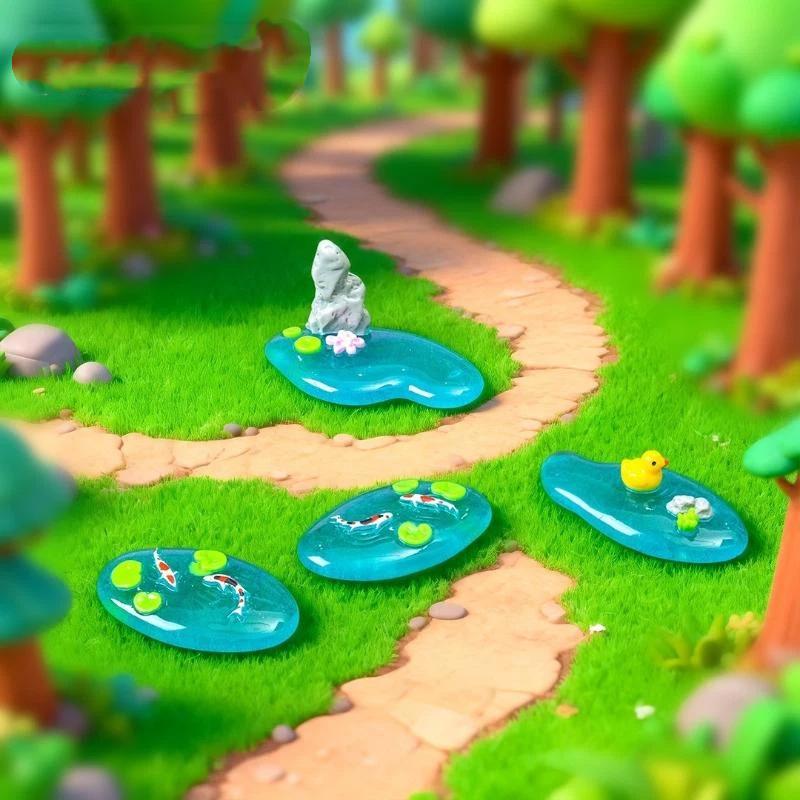【S】Mini Ornamentos de Resina p - Bonsai Garden With Koi Pond avaliação e preço