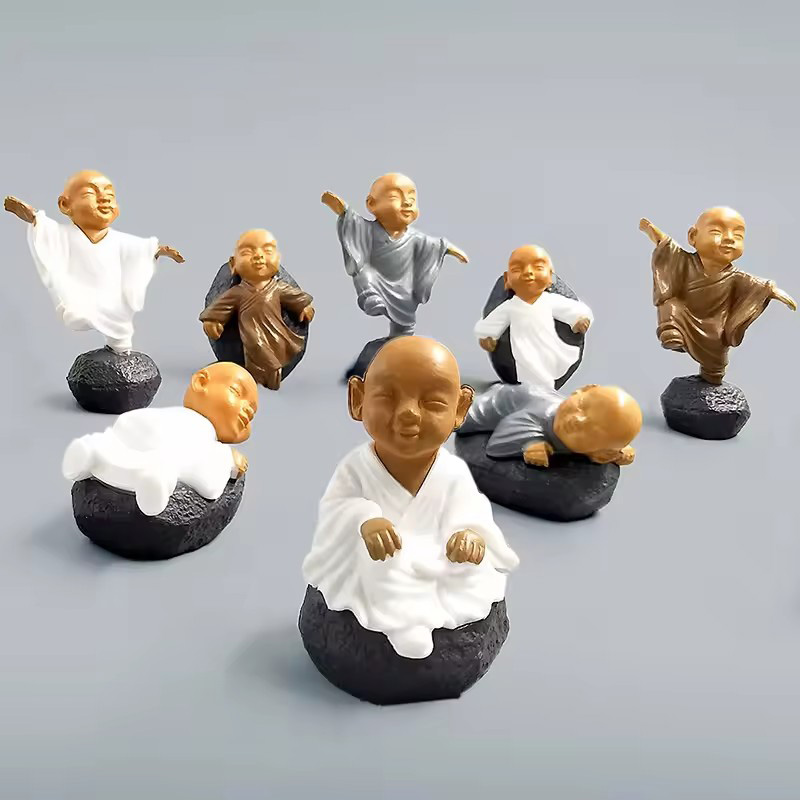 4 pçs chinês kong fu monge est - Bonsai Garden Art avaliação e preço